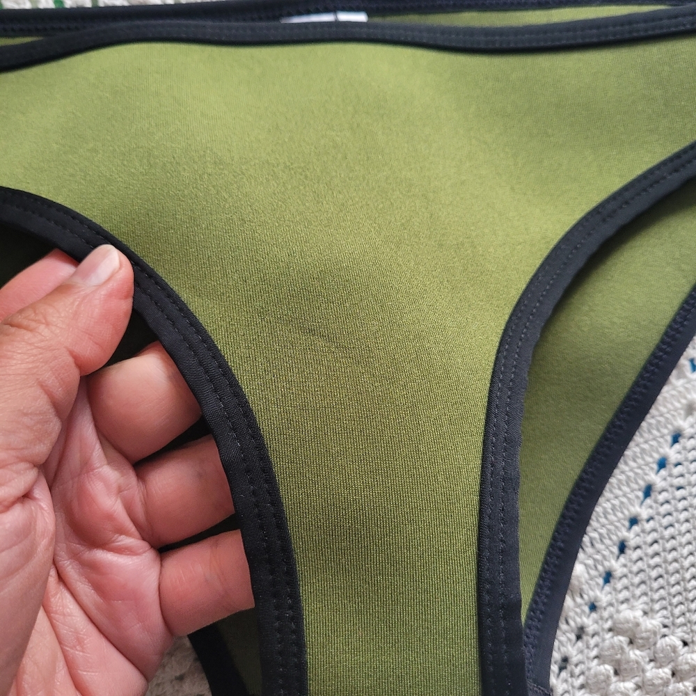 Hoaka Swimwear khaki green bikini bottom large - Picture 3 of 6